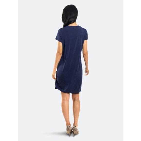 NWT Leota A-Line T-Shirt Dress In Classic Navy Dress - Picture 3 of 12